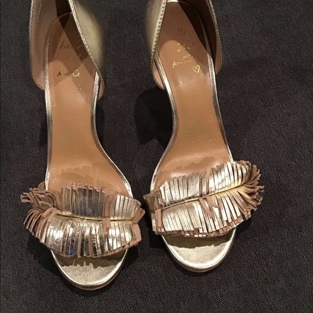 Banana republic metallic heels